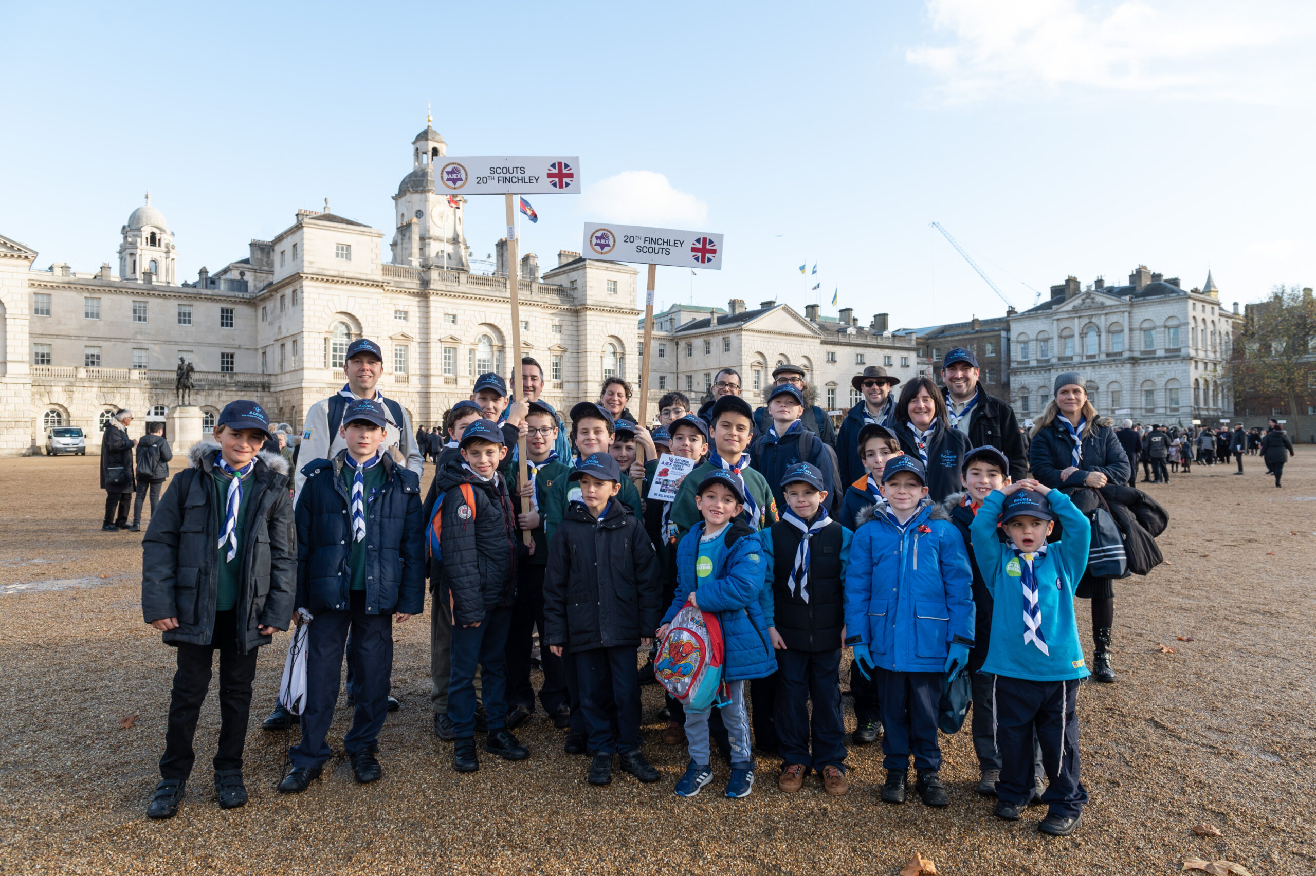 Scout Group at the AJEX Parade